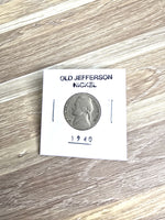 1940 Jefferson Nickel Coin Collectible