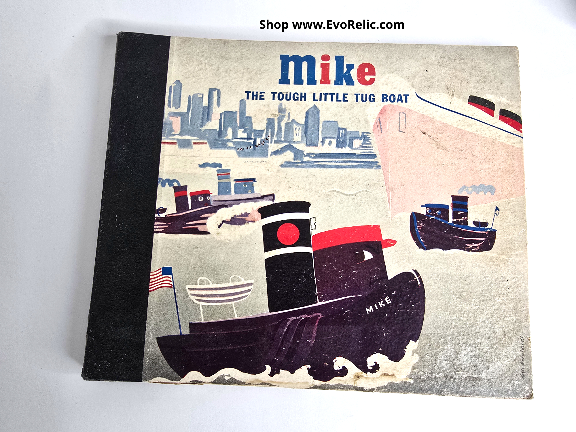 1940 Mike the Tough Little Tug Boat Album Stories Columbia Records Vernon Crane J11-2