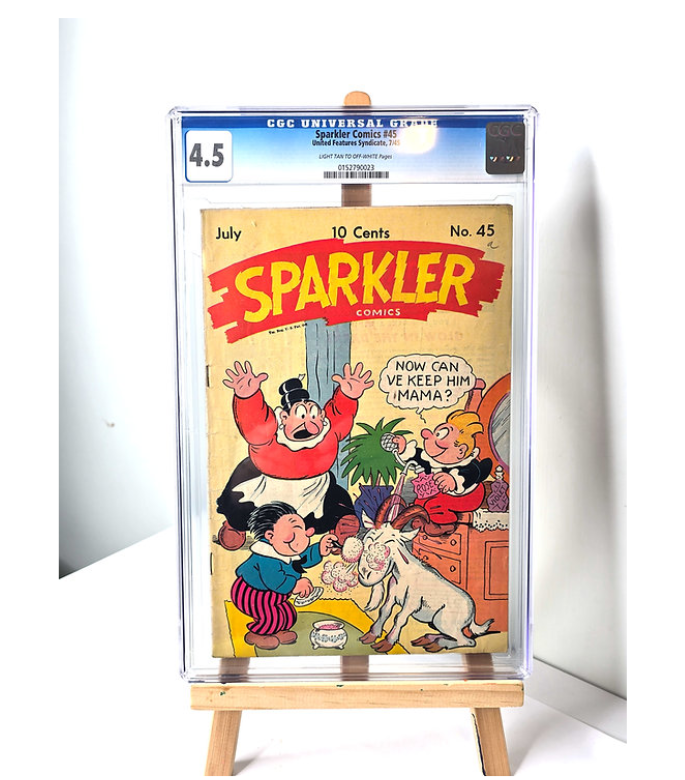 1945 Sparkler Comic #45 Graded 4.5 CGC Universal - Very Rare