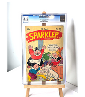 1945 Sparkler Comic #45 Graded 4.5 CGC Universal - Very Rare