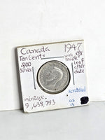 1947 Silver Coin Canadian Ten Cents