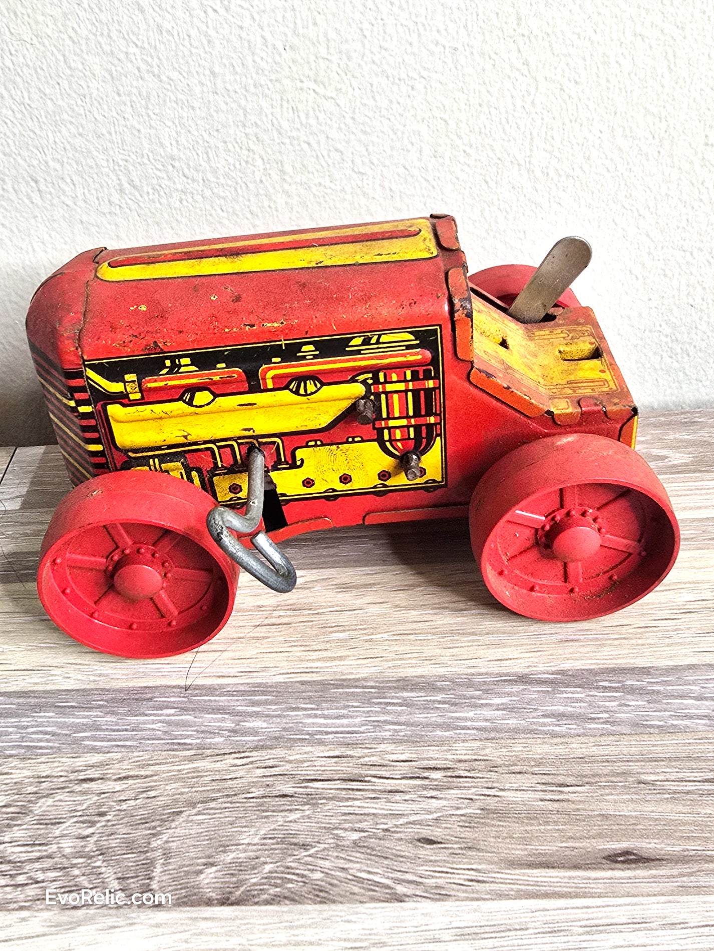 1950 Marx Tin Toy Red Tractor