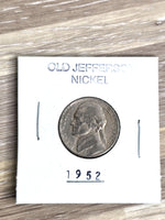1952 Jefferson Nickel Coin Collectible