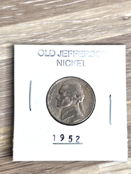 1952 Jefferson Nickel Coin Collectible