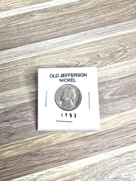 1953 Jefferson Nickel Coin Collectible