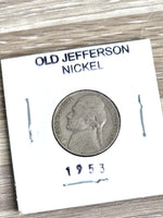 1953 Jefferson Nickel Coin Collectibles