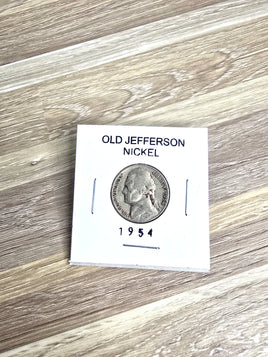 1954 Jefferson Nickel Coin Collectible