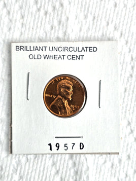1957-D Wheat Cent Uncirculated Brilliant