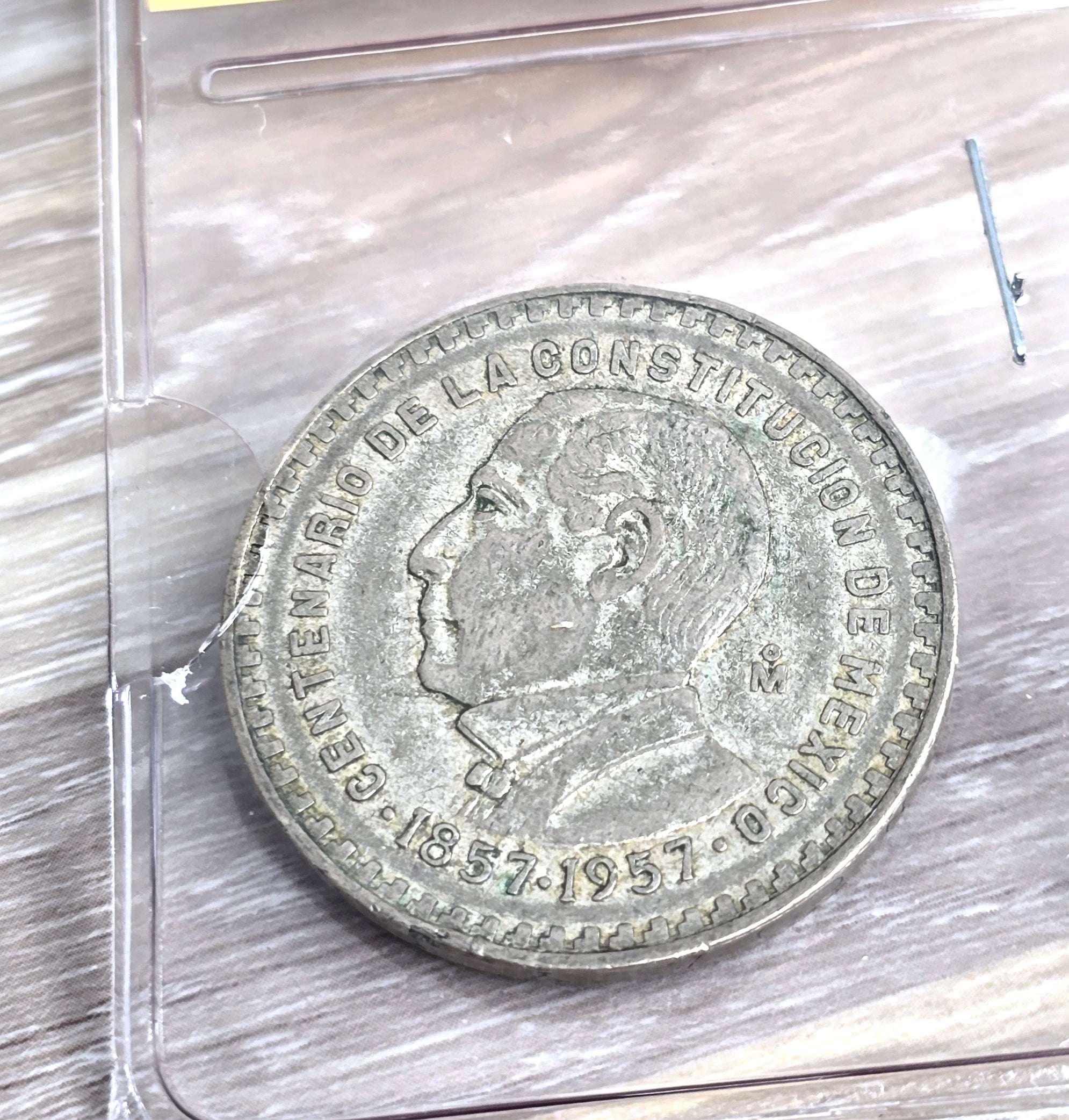 1957 Mexico Juarez Silver 1 Peso