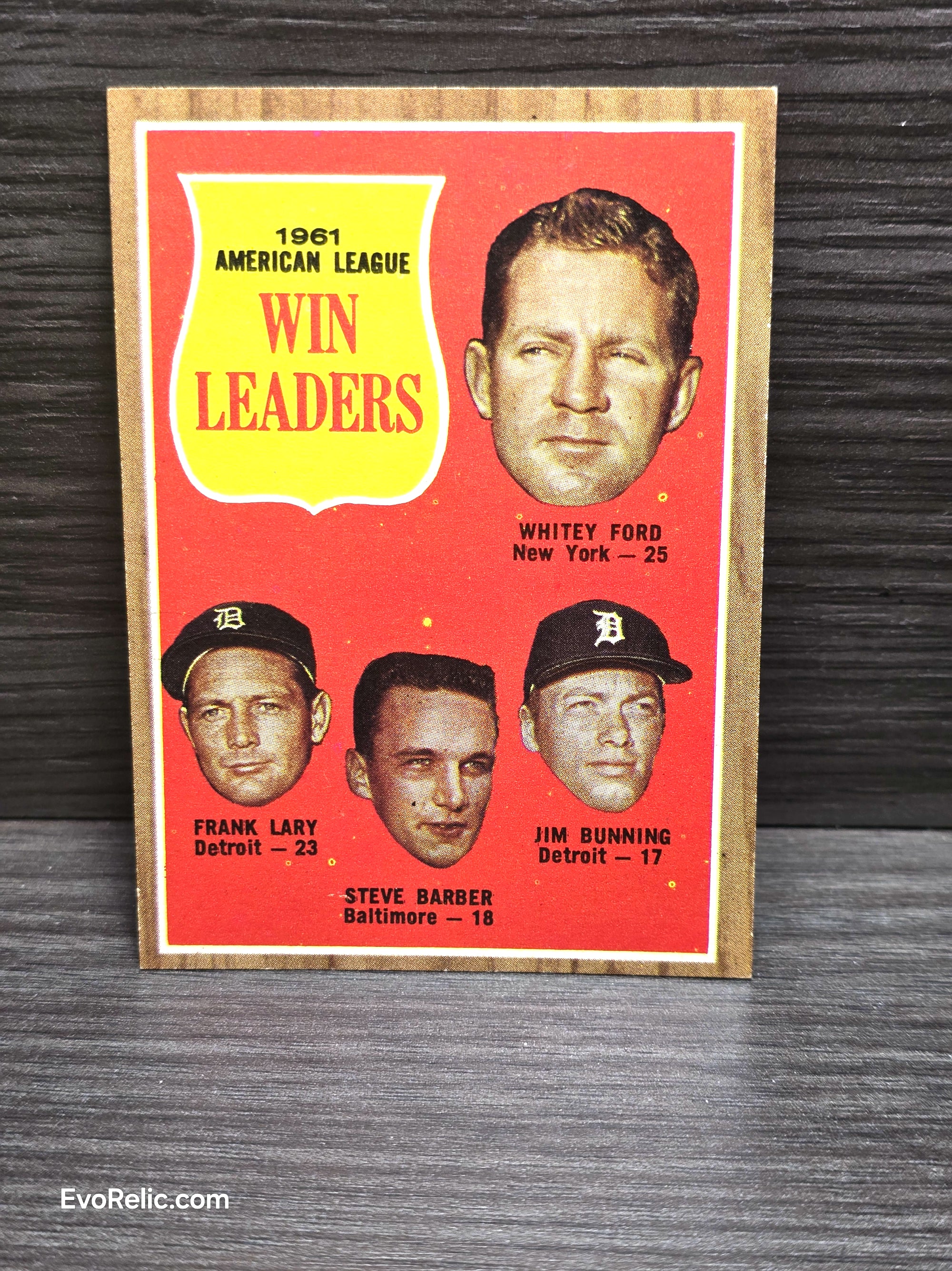 1962 Topps Baseball Card Win Leaders No 57