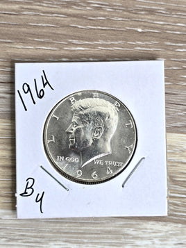 1964 Kennedy Half Dollar 90% Silver - Brilliant Uncirculated (BU)