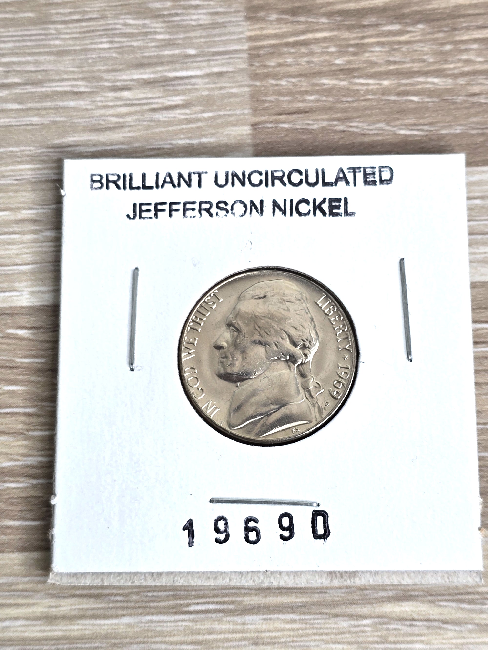 1969-D Jefferson Nickel Coin Collectible