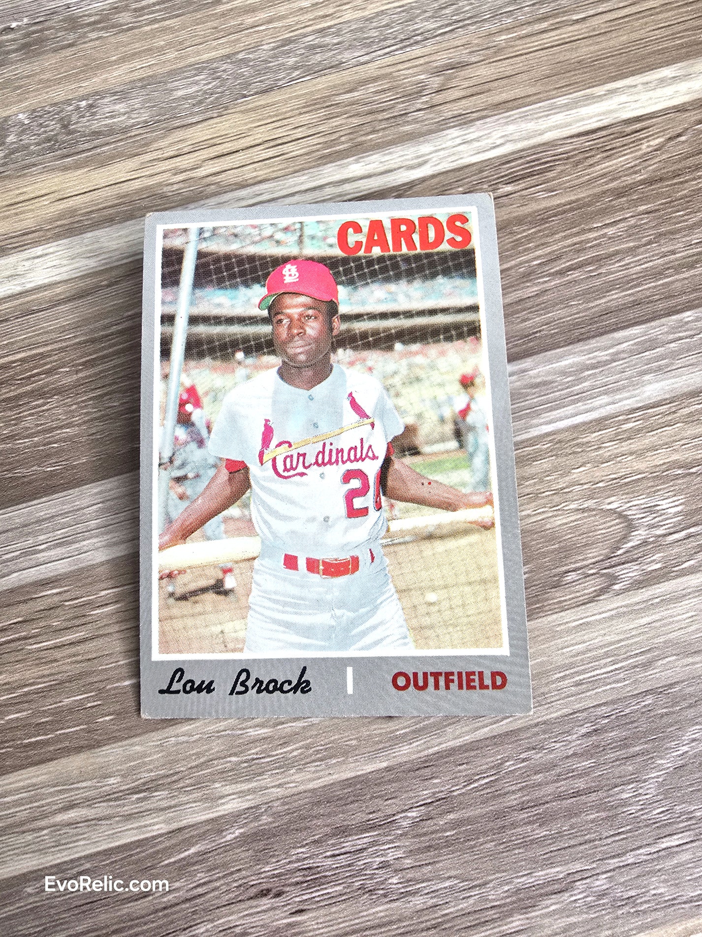1970 Lou Brock Cardinals Baseball Card Topps No 330
