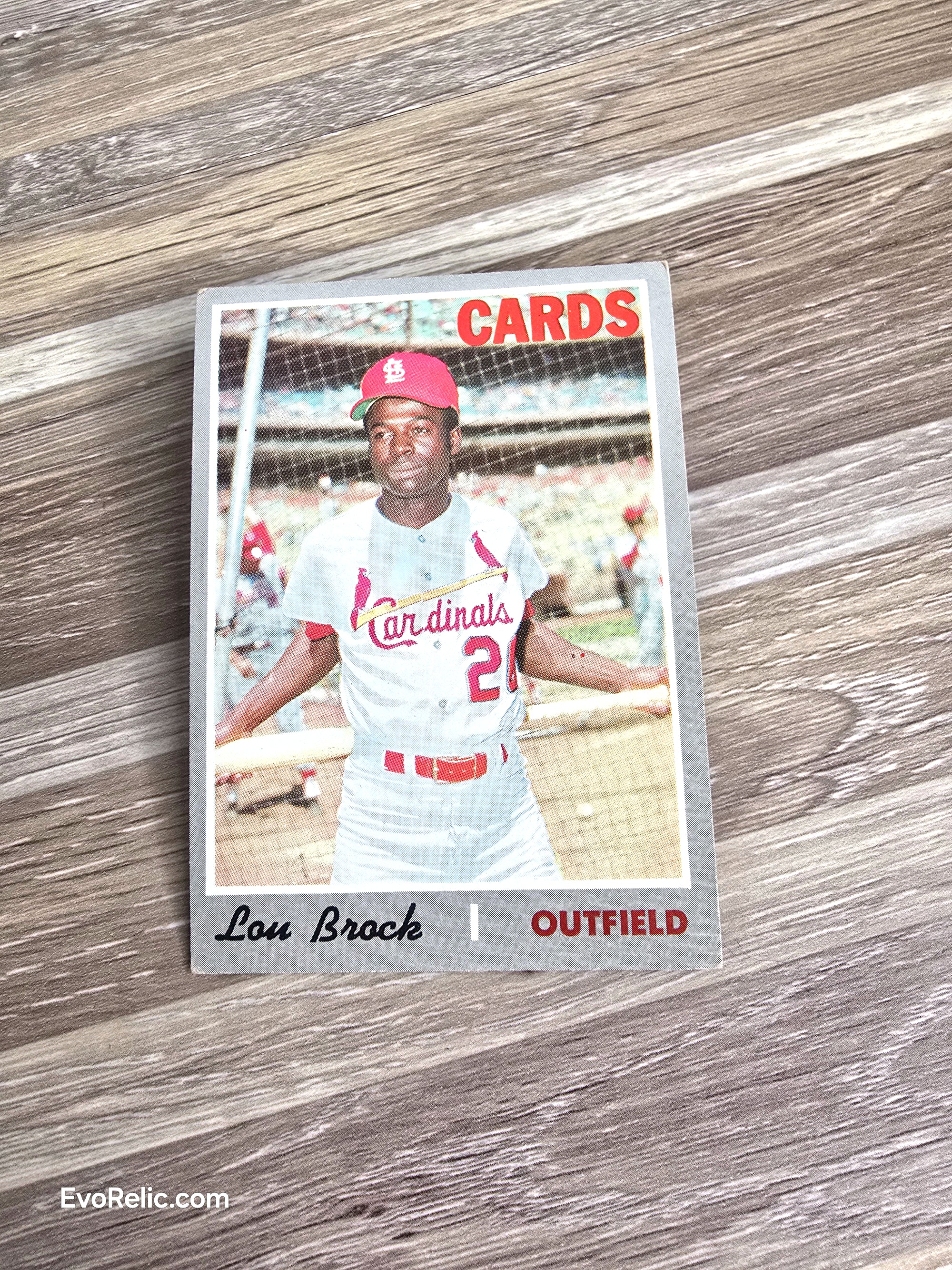1970 Lou Brock Cardinals Baseball Card Topps No 330