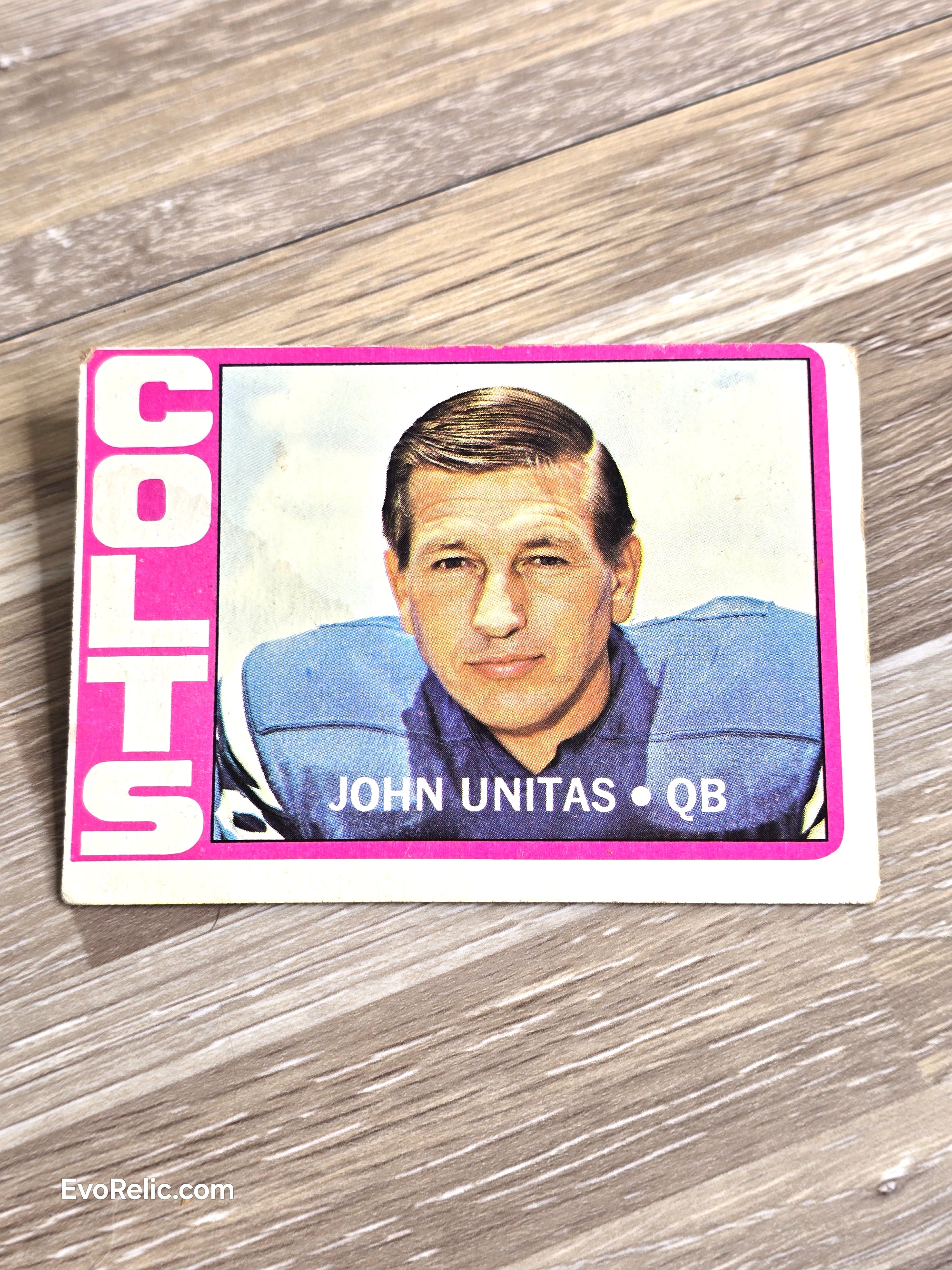 1972 John Unitas NFL Football Card Topps No 165