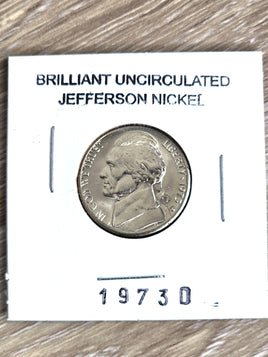 1973-D Jefferson Nickel Coin Collectible - Uncirculated