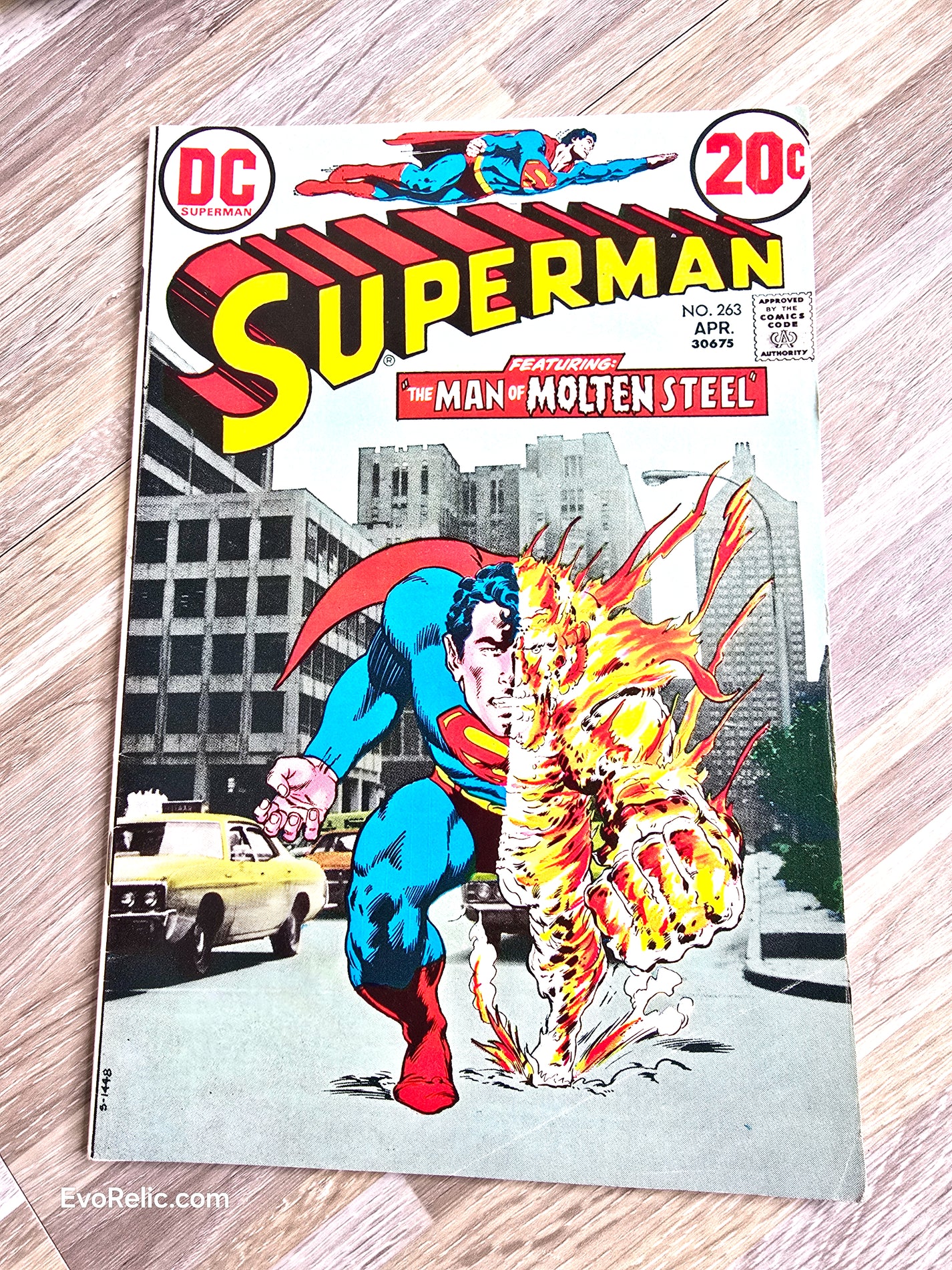 1973 Superman DC Comic Book Man of Molten Metal - April Vol 35 No 263