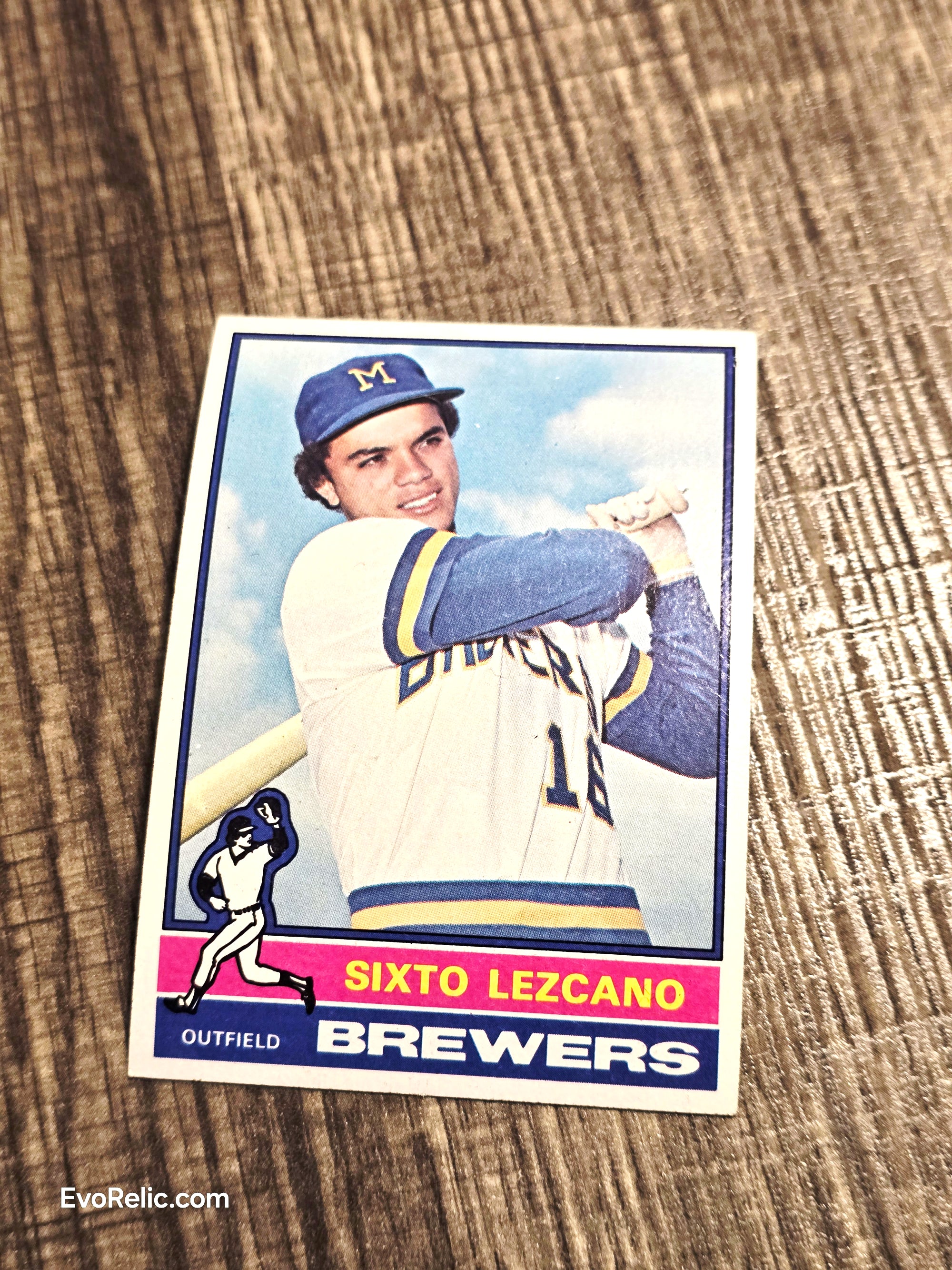 1976 Brewers Baseball Card Sixto Lezcano Topps No 353
