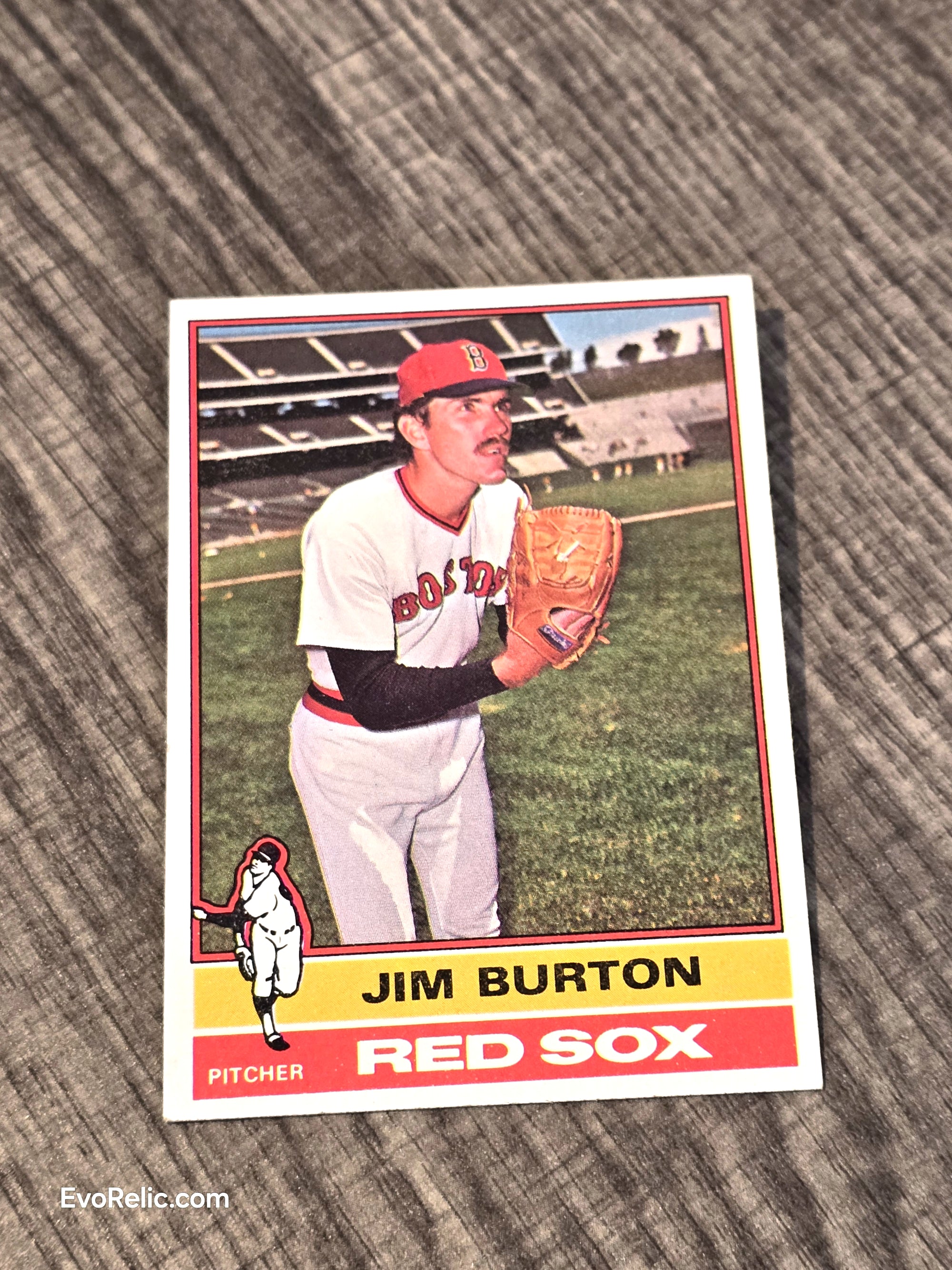 1976 Red Sox Baseball Card Jim Burton Topps No 471