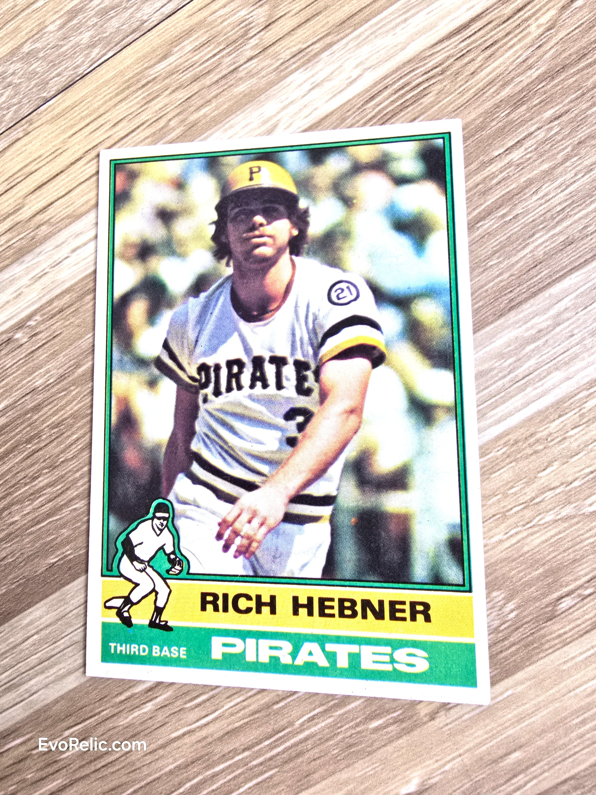 1976 Rich Hebner Baseball Card Topps No 376