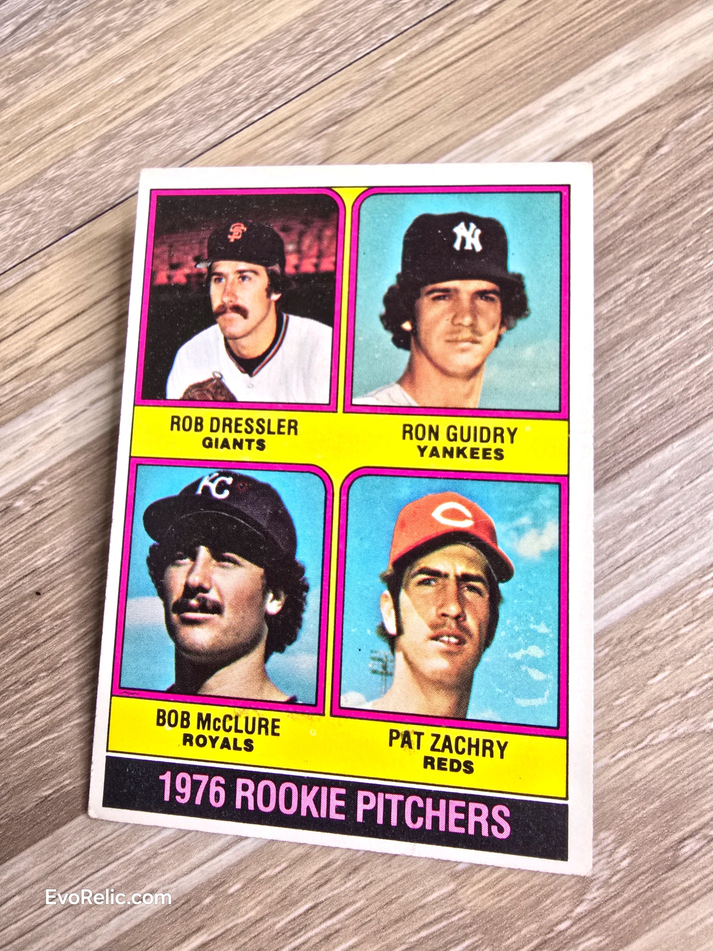 1976 Topps #599 Ron Guidry Card Yankees Pitcher - Pat Zachry