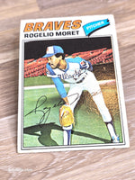 1977 Topps Rogelio Moret Braves Baseball Card No 292