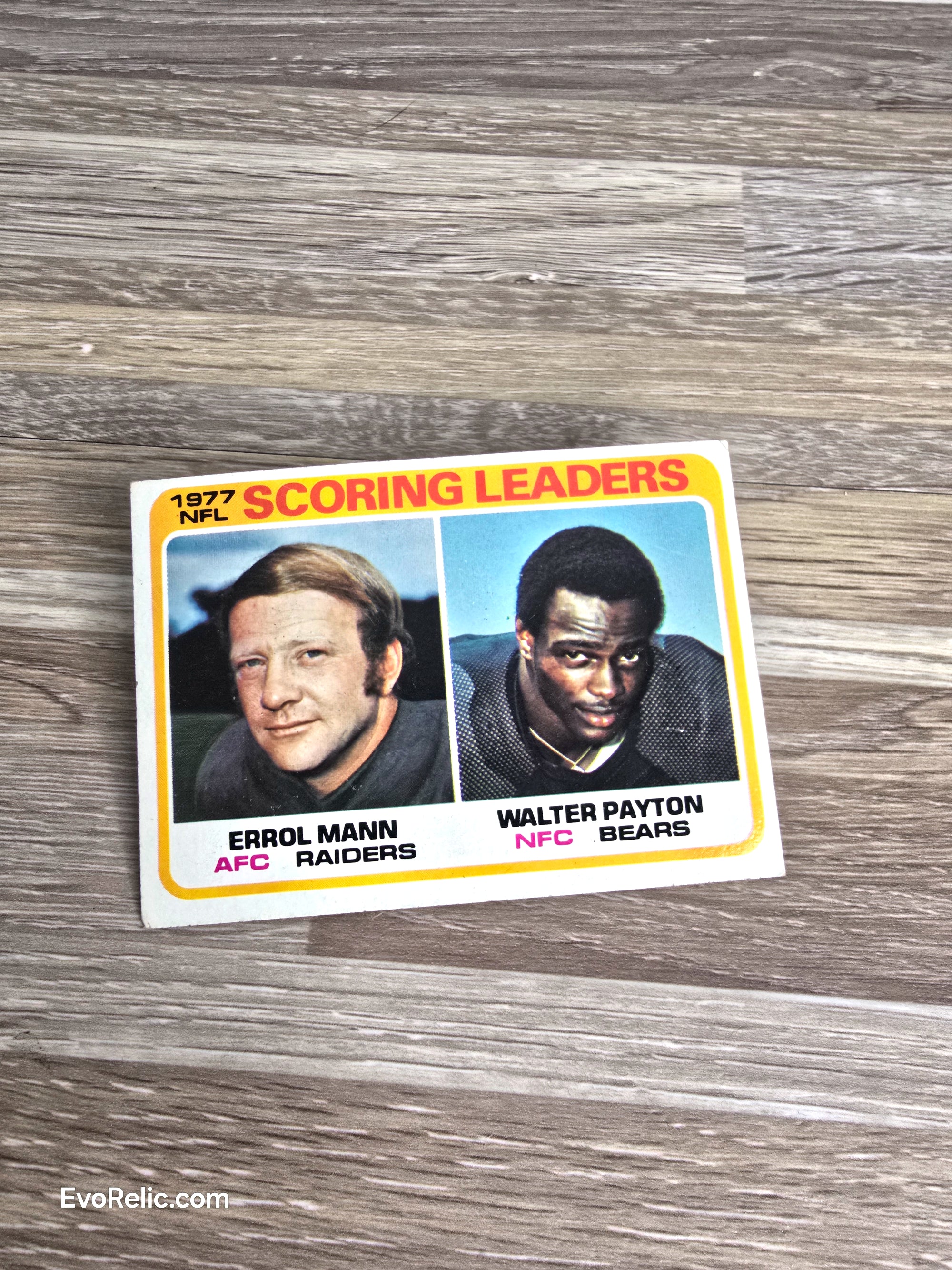 1978 NFL Scoring Leaders Mann Payton Football Card Topps No 334