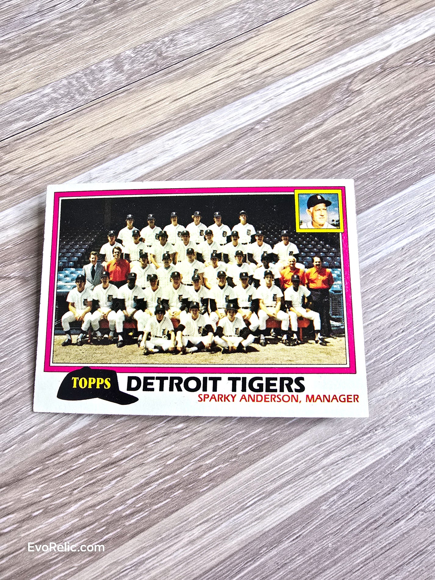 1981 Topps Baseball Card Detroit Tigers Team Checklist No 666