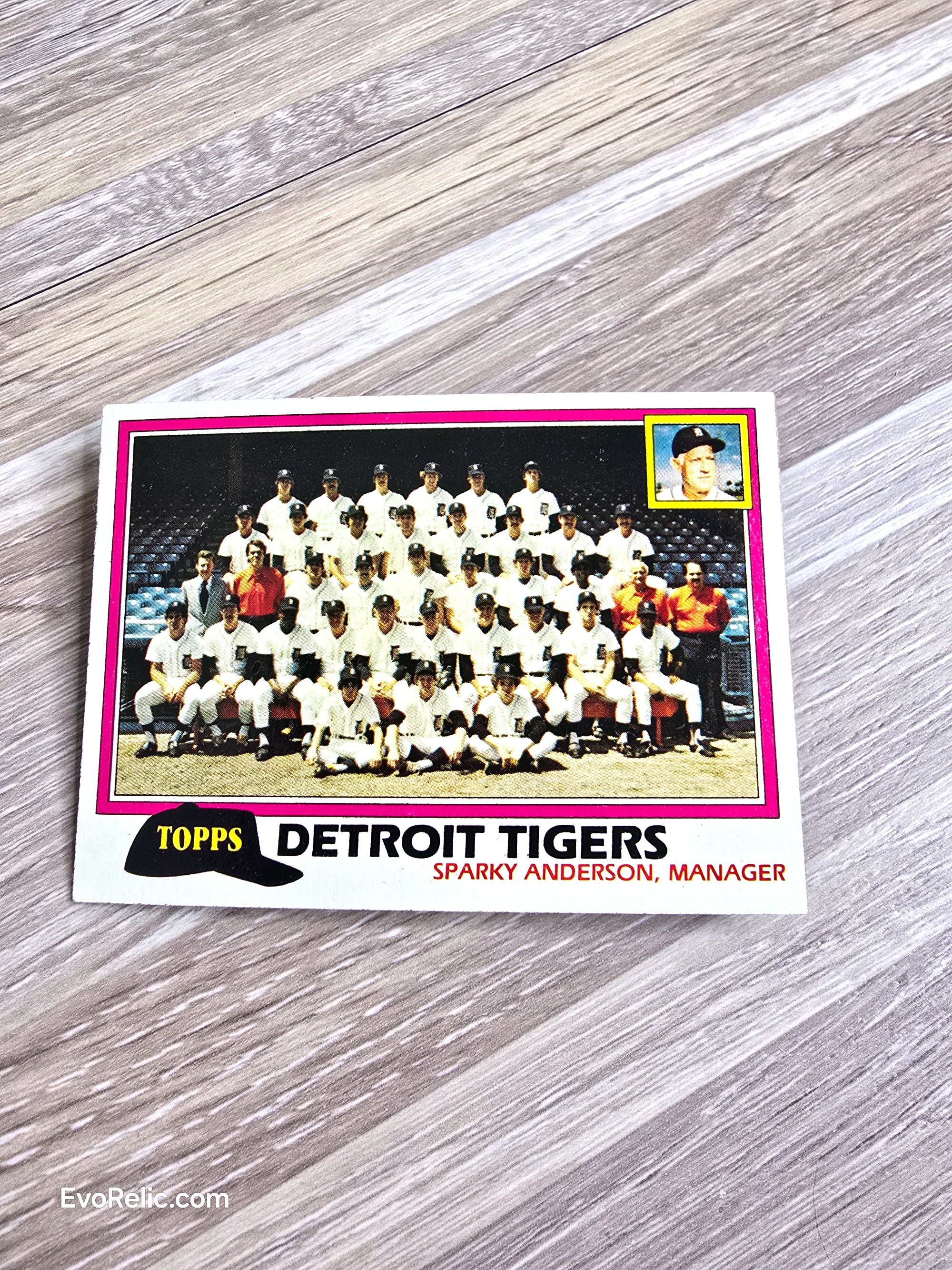 1981 Topps Baseball Card Detroit Tigers Team Checklist No 666