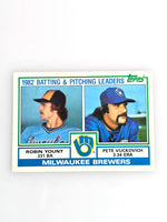 1982 Batting & Pitching Leaders Yount Vuckovich Baseball Cards Topps 321