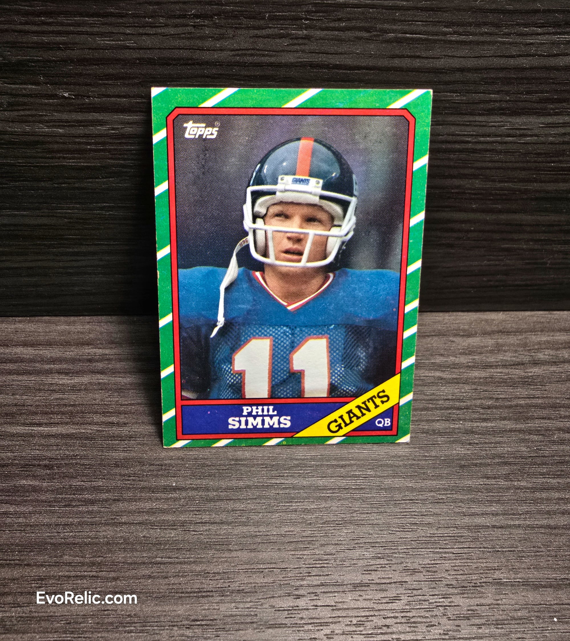 1986 Phil Simms Football Card Topps No 138