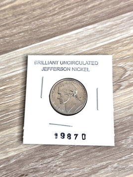 1987-D Jefferson Nickel Coin Collectible Uncirculated