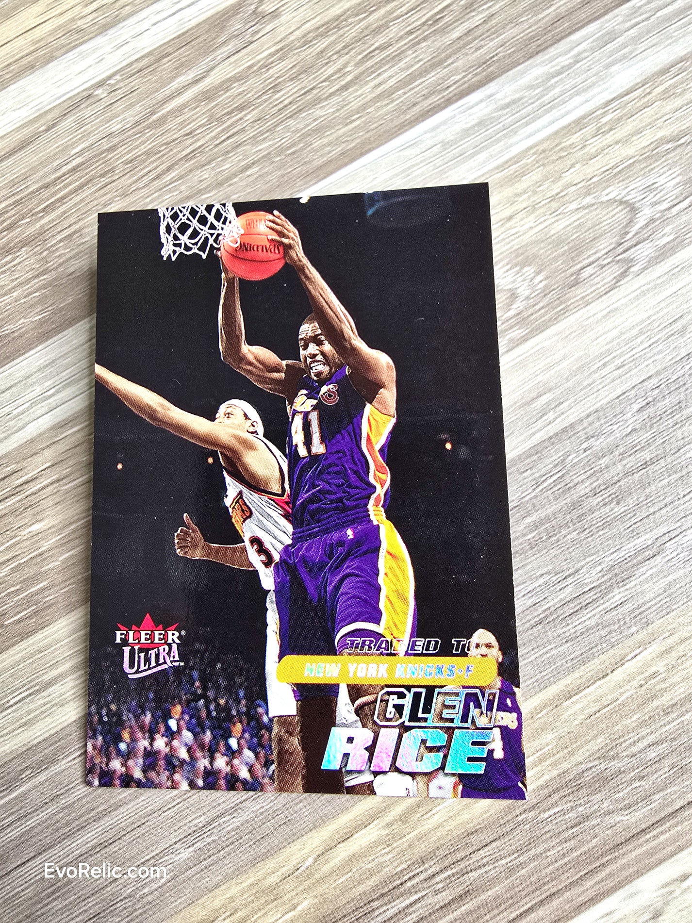 2000'01 Glen Rice NBA Basketball Card Ultra Fleer No. 40