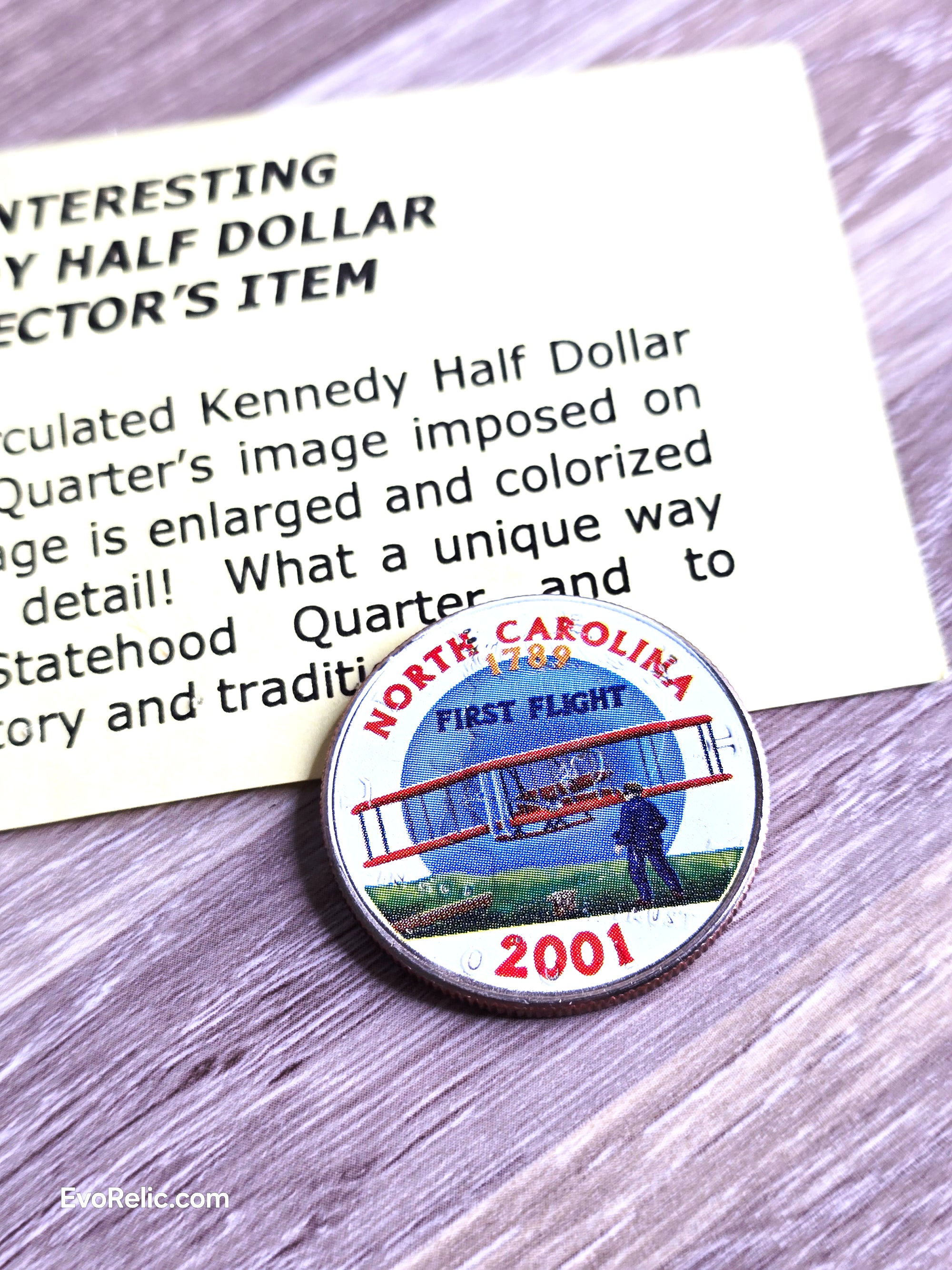 2001 Coin Uncirculated Kennedy Half Dollar North Carolina Collectors Edition