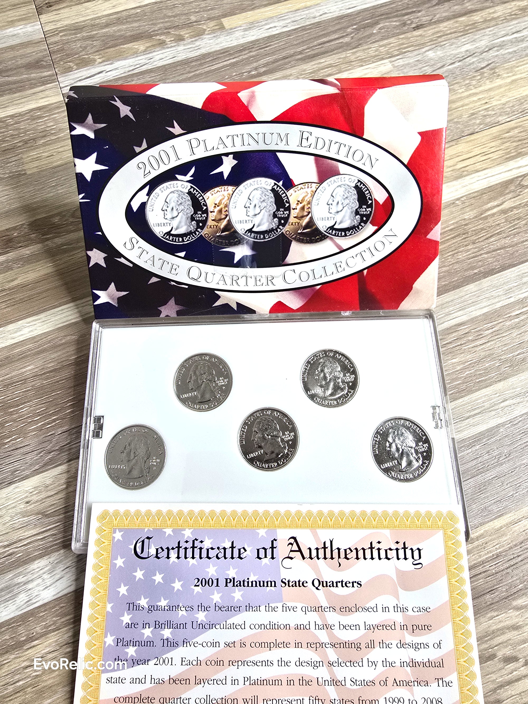 2001 Platinum Coins State Quarters