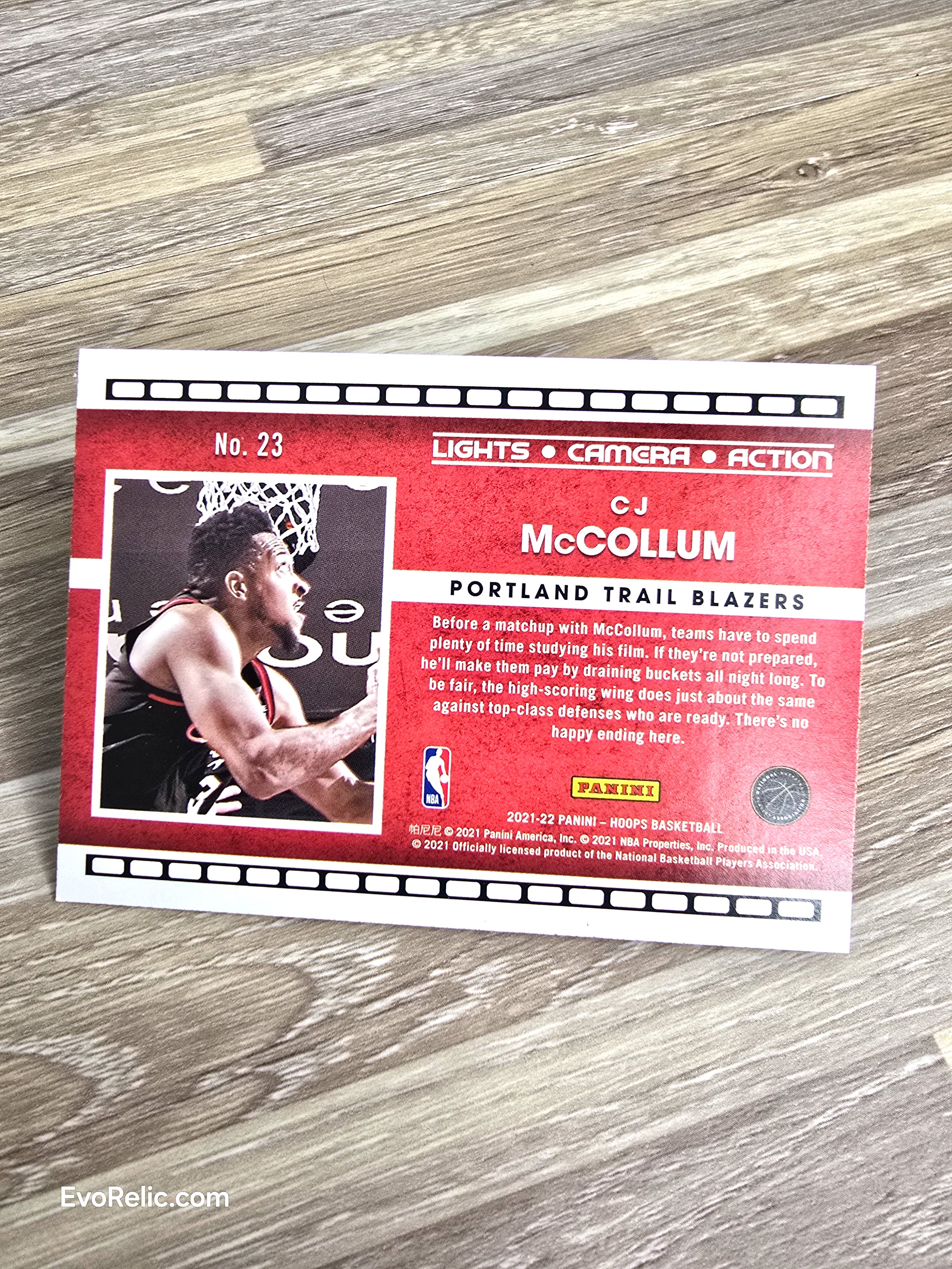 2021 Panini CJ McCollum Basketball Card No 23