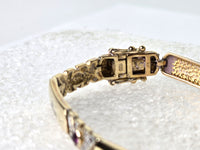 Vintage Sterling Silver Bracelet with Gemstones