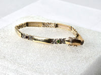 Vintage Sterling Silver Bracelet with Gemstones