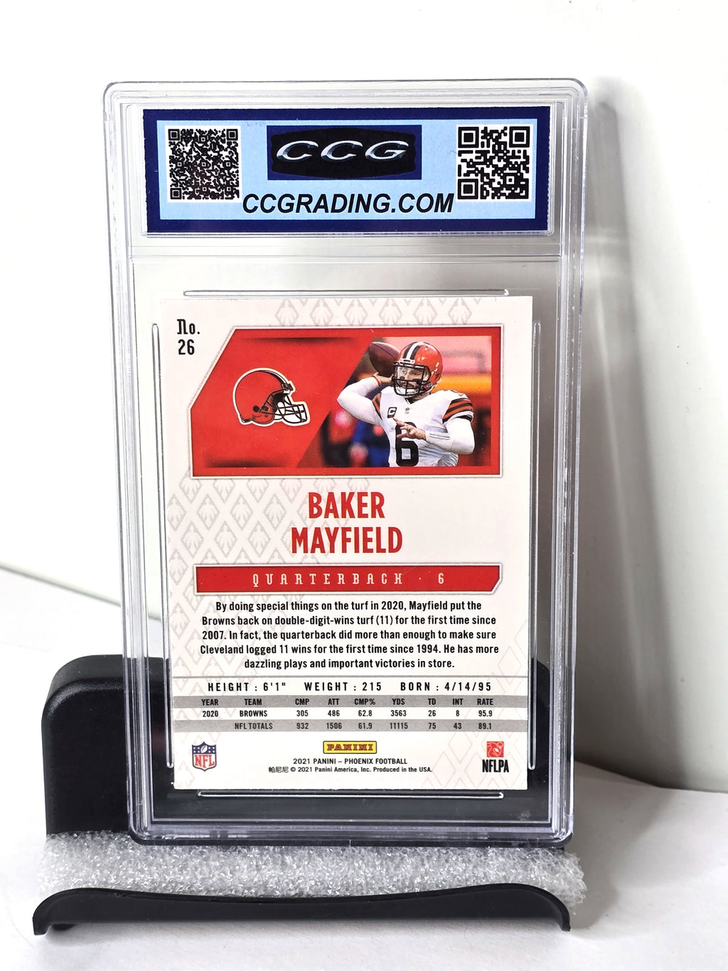 Baker Mayfield NFL Football Card 2021 Panini Phoenix No. 26