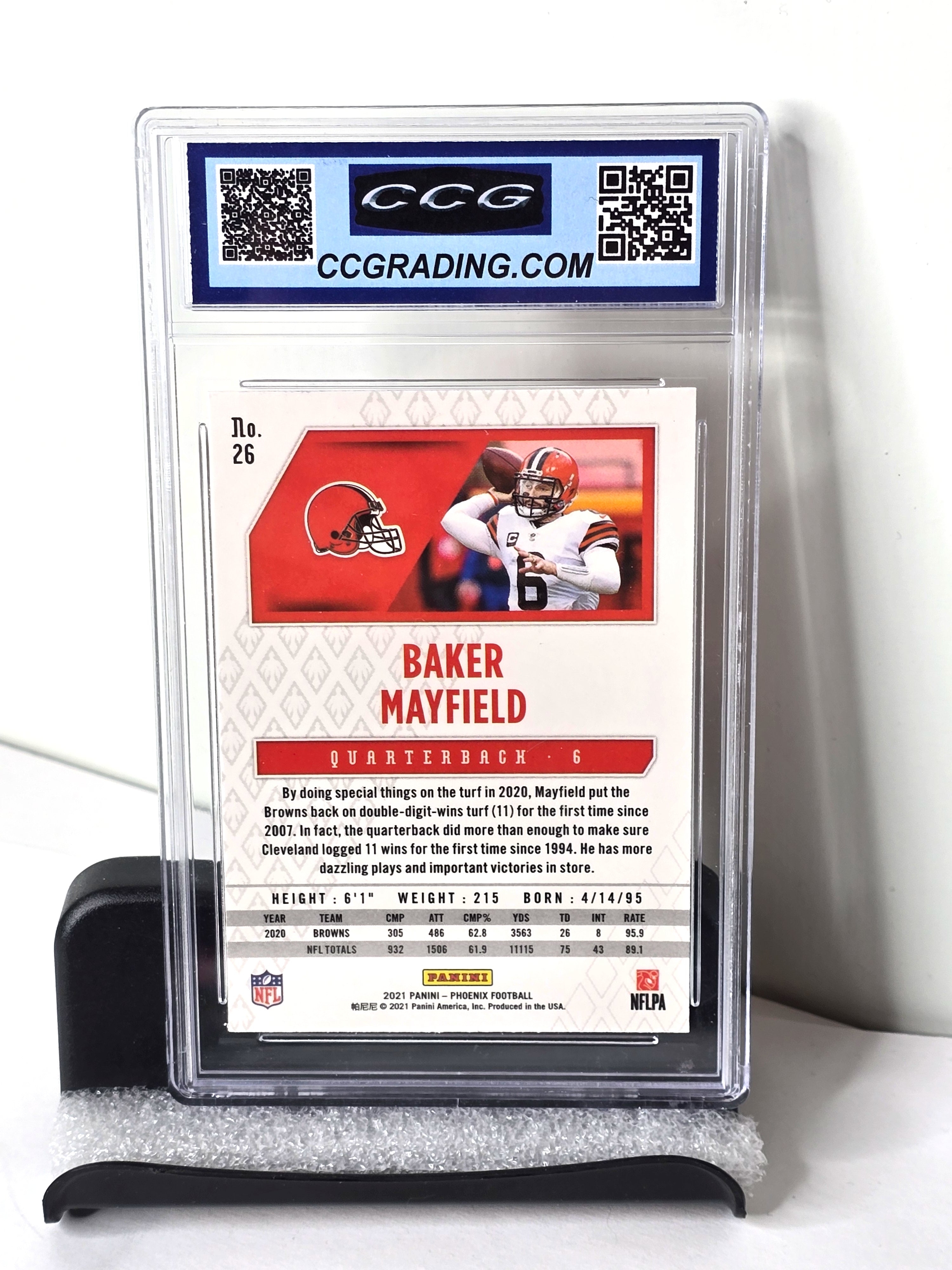 Baker Mayfield NFL Football Card 2021 Panini Phoenix No. 26