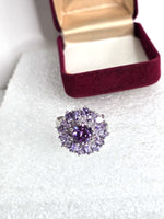 Vintage Sterling Silver Amethyst Ring
