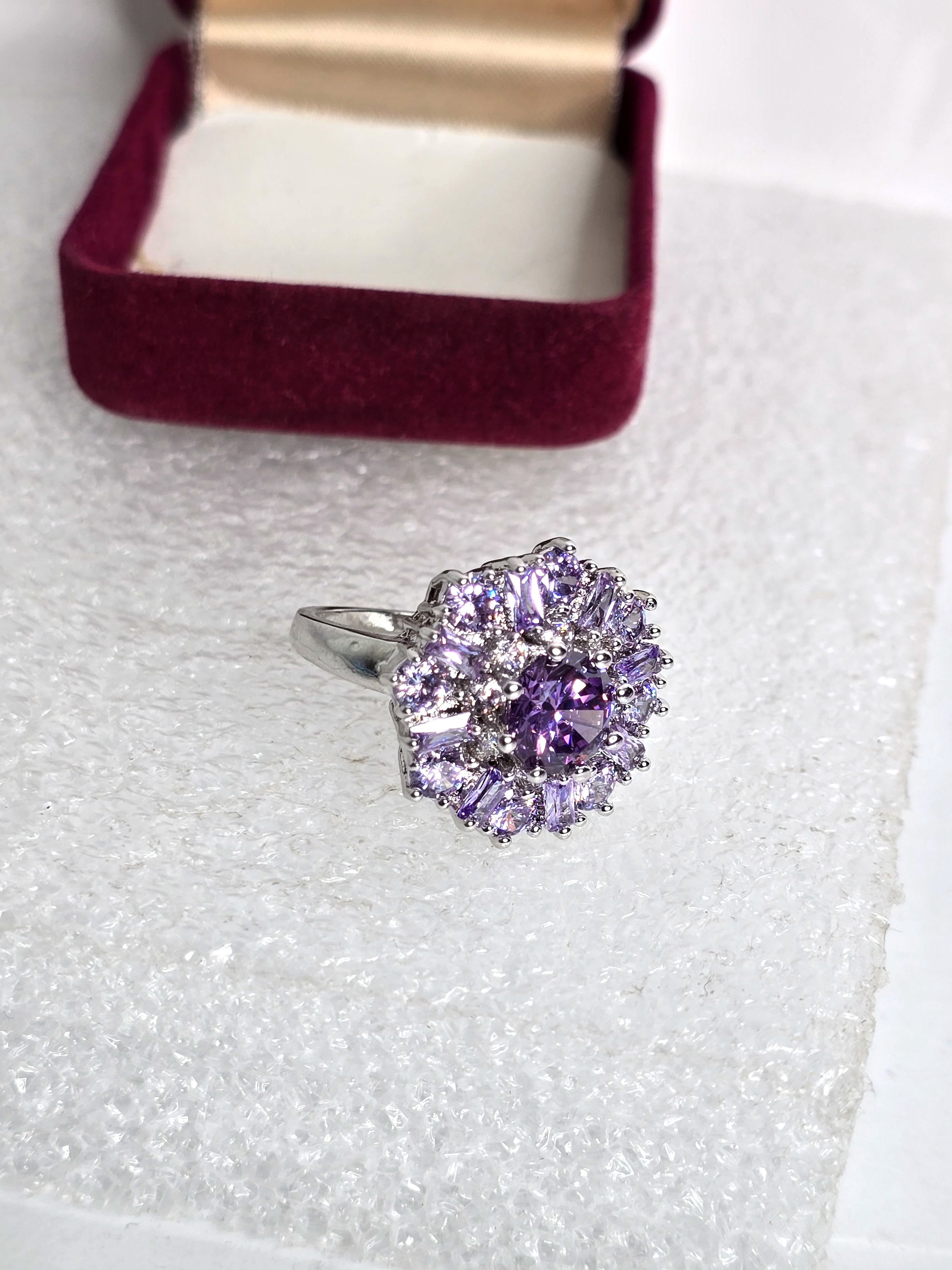 Vintage Sterling Silver Amethyst Ring