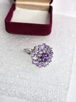 Vintage Sterling Silver Amethyst Ring
