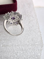 Vintage Sterling Silver Amethyst Ring