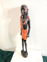 African Art Statue Handcrafted Sculpture Mahogany Wood
