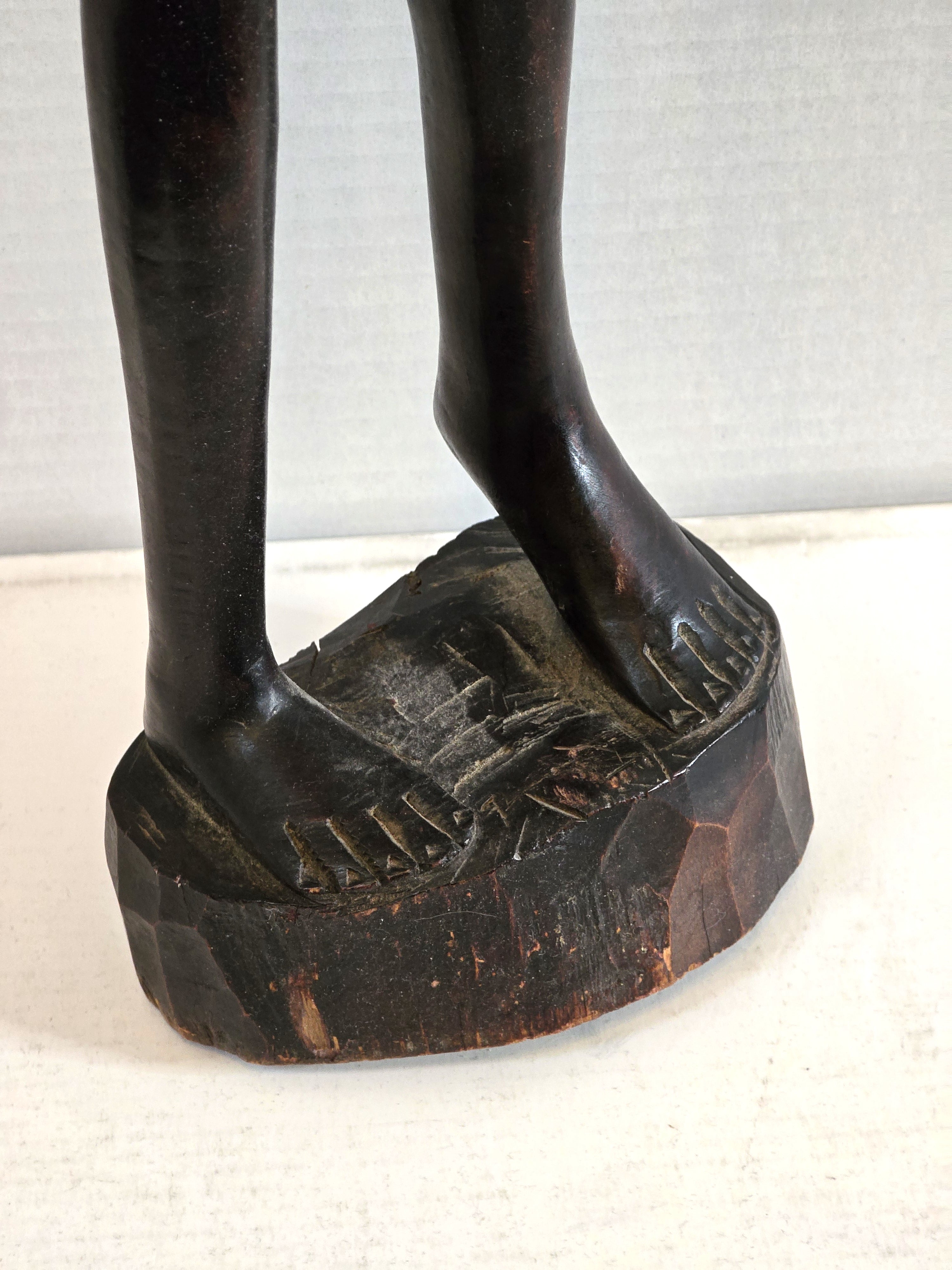 African Art Statue Handcrafted Sculpture Mahogany Wood