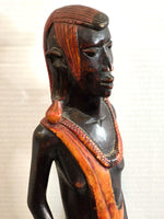 African Art Statue Handcrafted Sculpture Mahogany Wood