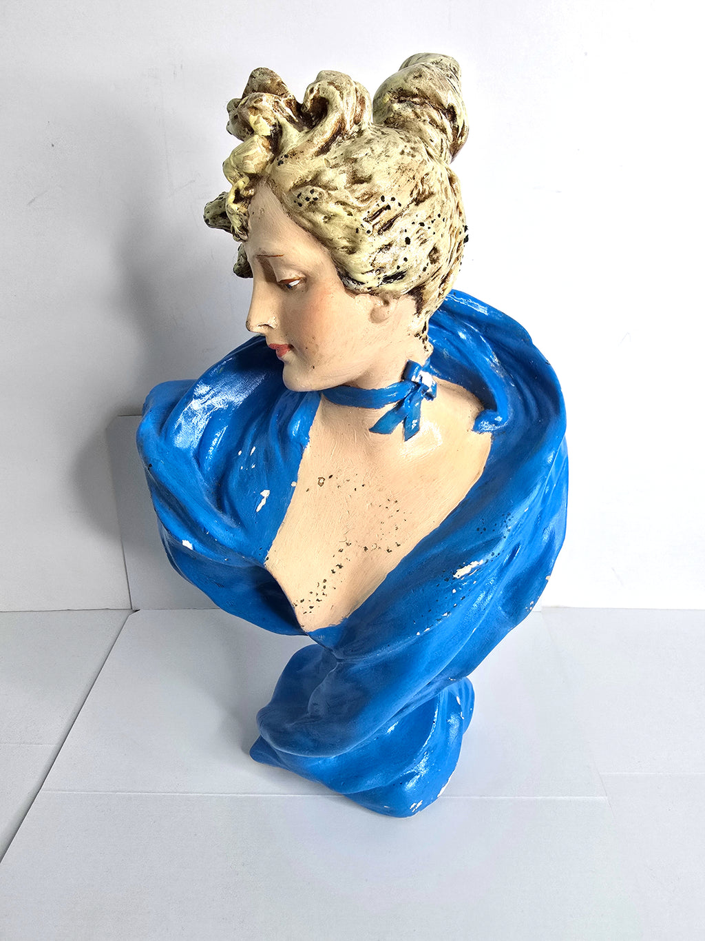 Art Chalkware Woman Bust Home Decor