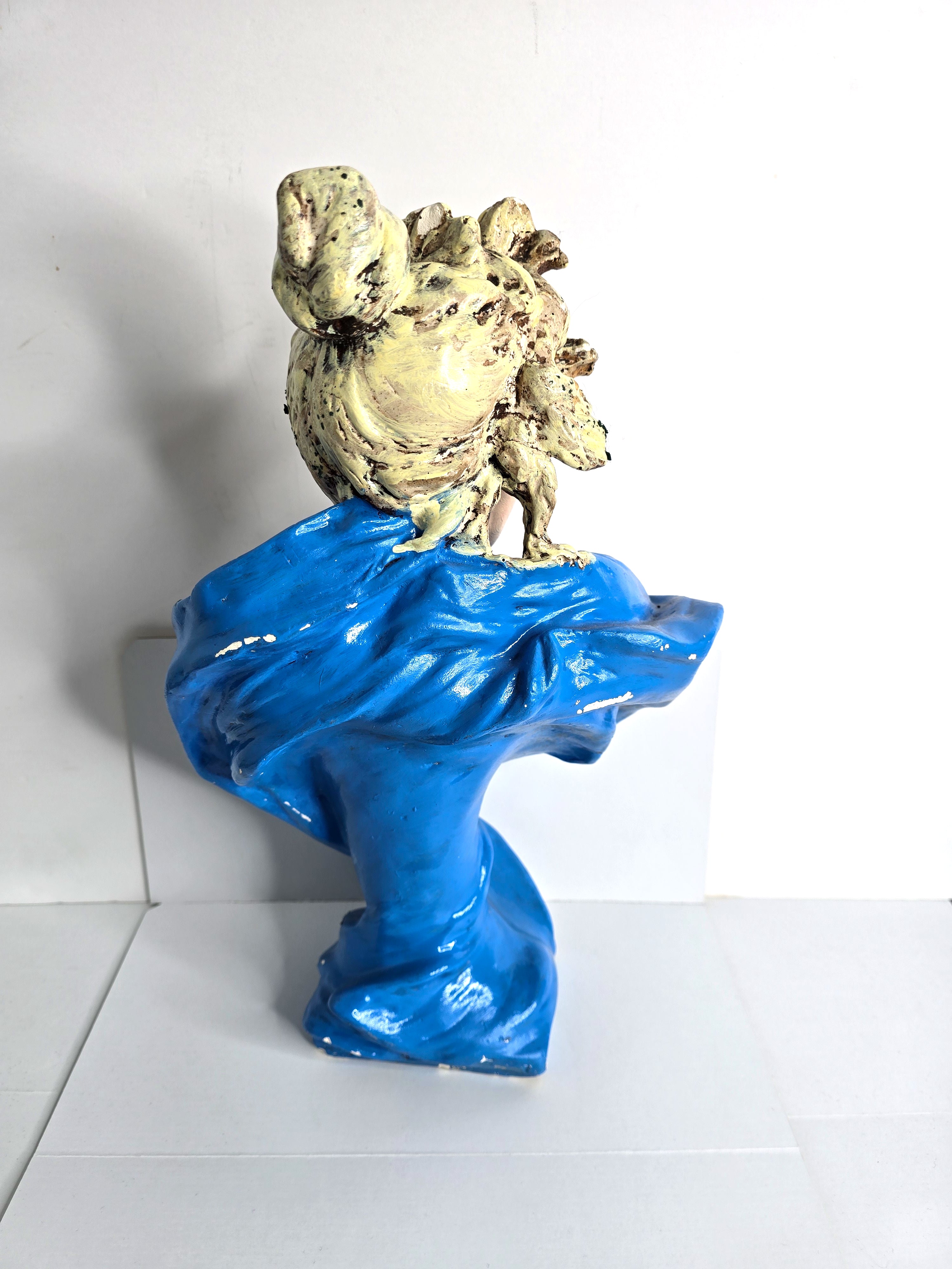 Art Chalkware Woman Bust Home Decor