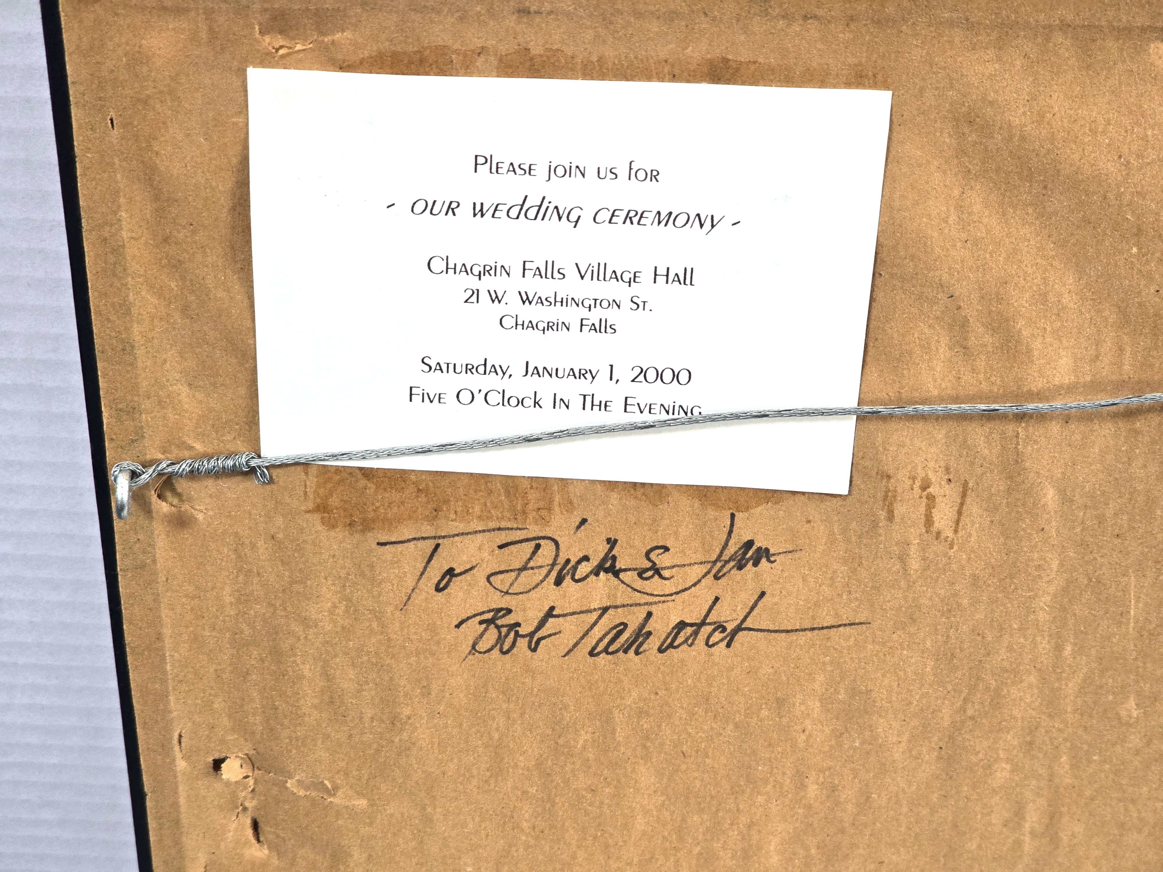 Chagrin Falls Ohio Sketch Illustration Barns Signed by Artist